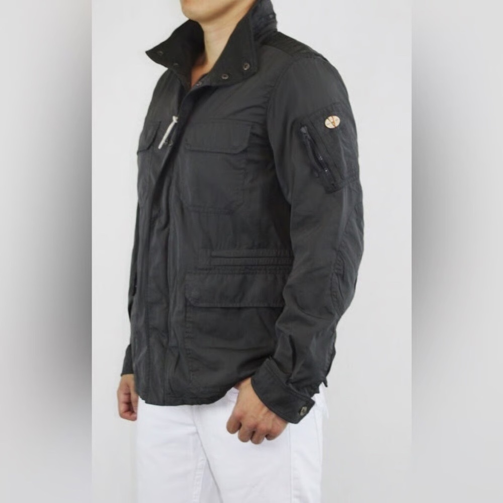 Diesel Jagarto Deep Grey/Green Lightweight Military Style Jacket Sz‎ M